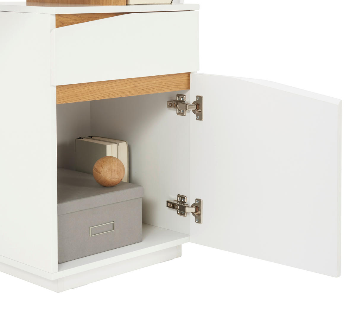 SCHREIBTISCH 140/45-60/76 cm  in Weiß, Eichefarben  - Eichefarben/Weiß, MODERN, Holz/Holzwerkstoff (140/45-60/76cm) - MID.YOU