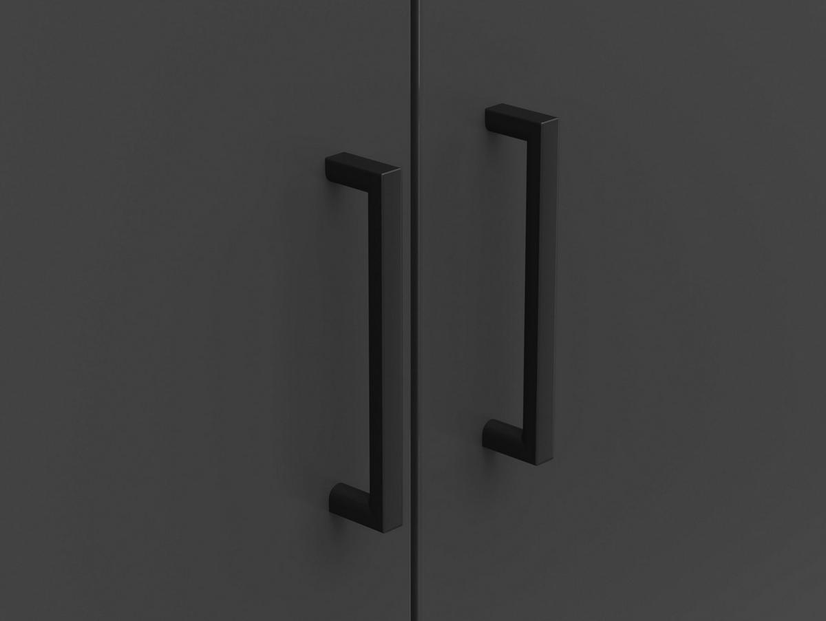 MEHRZWECKSCHRANK 70/195/40 cm  in Graphitfarben  - Anthrazit/Schwarz, MODERN, Holzwerkstoff/Kunststoff (70/195/40cm) - Carryhome