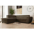 ECKSOFA  in Flachgewebe Braun  - Schwarz/Braun, KONVENTIONELL, Kunststoff/Textil (220/266cm) - Carryhome