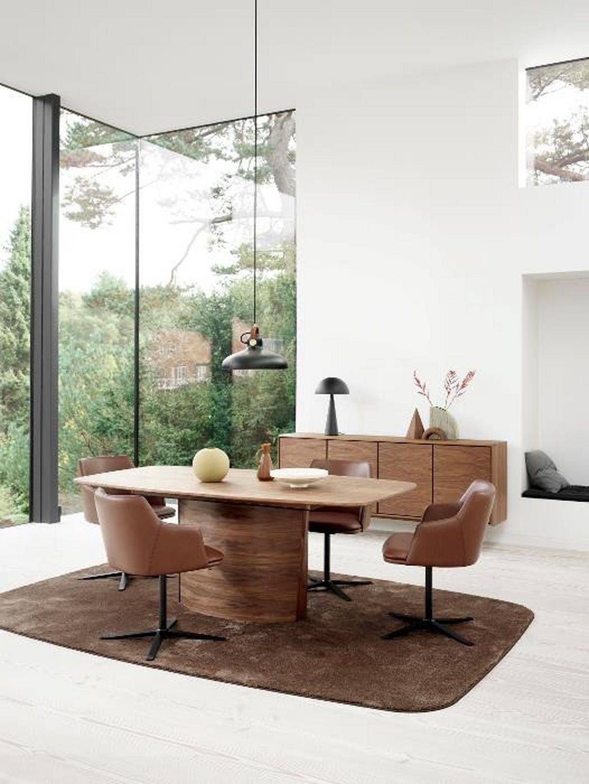 SIDEBOARD  190/85/43 cm 2 låda(or)  - mörkbrun, Design, trä (190/85/43cm) - Skovby