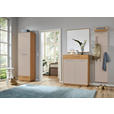 GARDEROBE 4-teilig  in 220/195/37 cm  - Taupe/Eichefarben, Design, Glas/Holz (220/195/37cm) - Novel