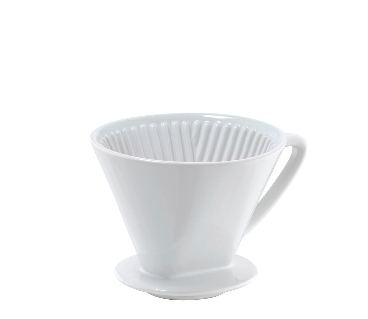 KAFFEEFILTERHALTER  - Weiß, Basics, Keramik (14/10,5cm) - Cilio