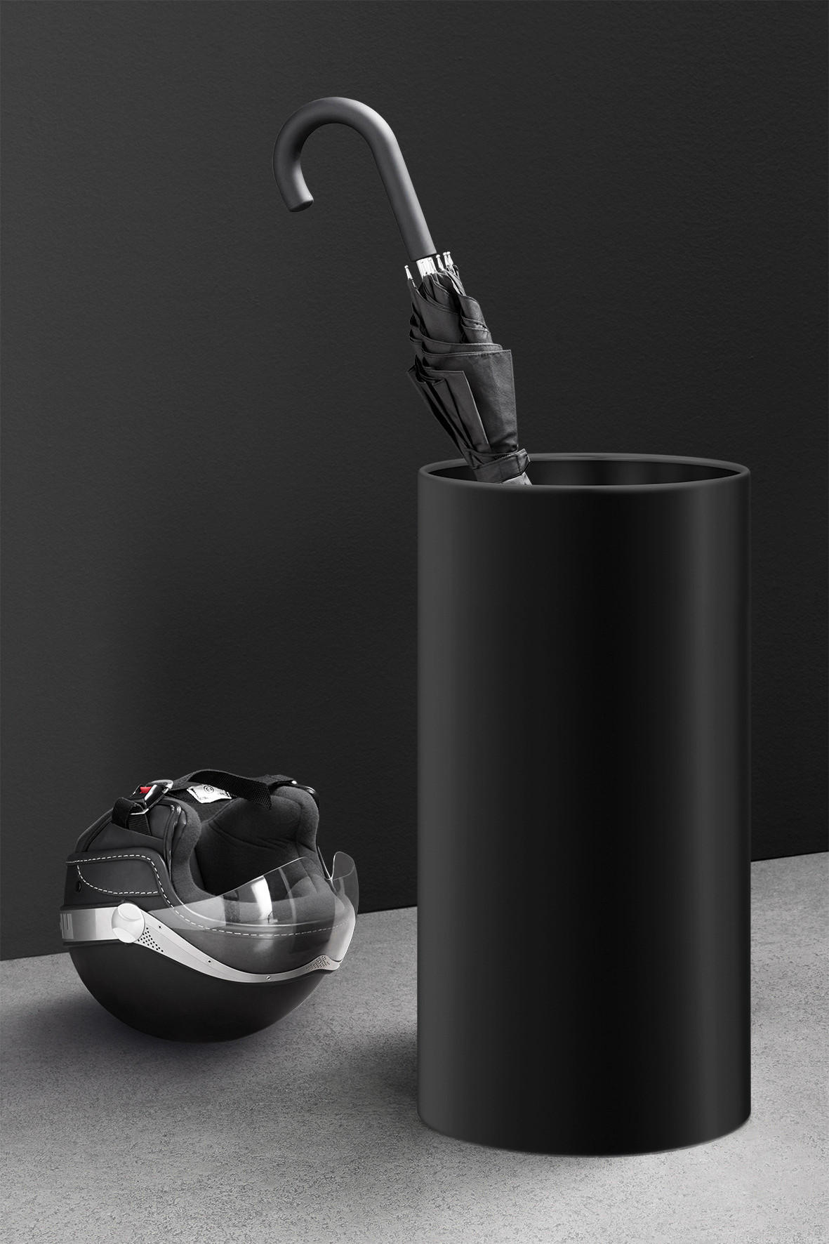 SCHIRMSTÄNDER Metall Schwarz  - Schwarz, MODERN, Metall (25/49/25cm) - Zack