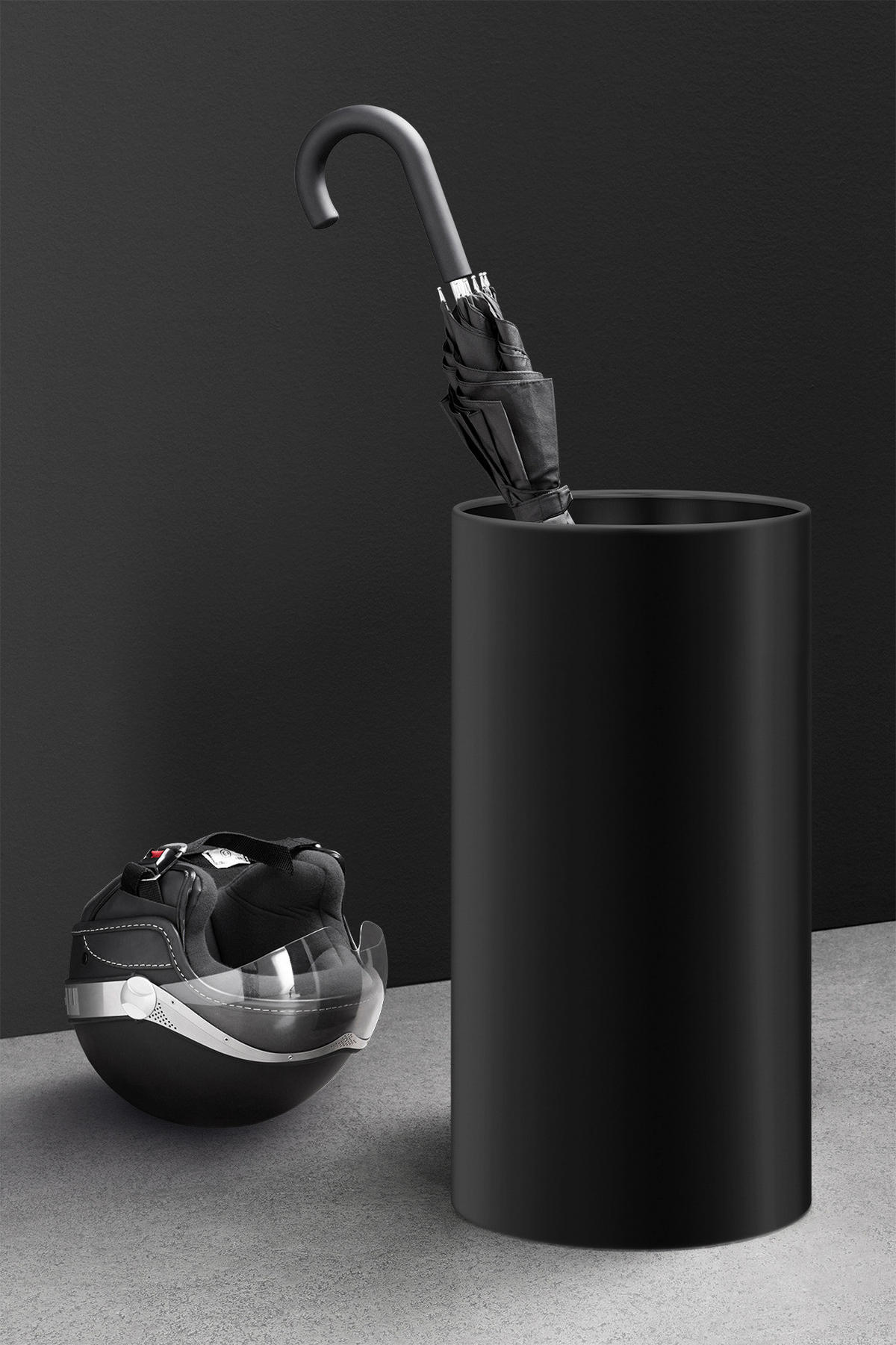 SCHIRMSTÄNDER Metall Schwarz  - Schwarz, MODERN, Metall (25/49/25cm) - Zack