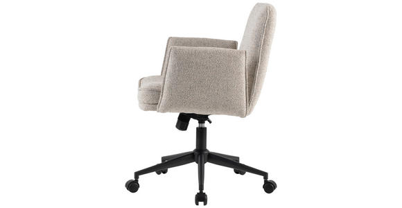 DREHSTUHL Webstoff Creme, Schwarz - Creme/Schwarz, Design, Kunststoff/Textil (63/88/95,5/65,5cm) - Venda