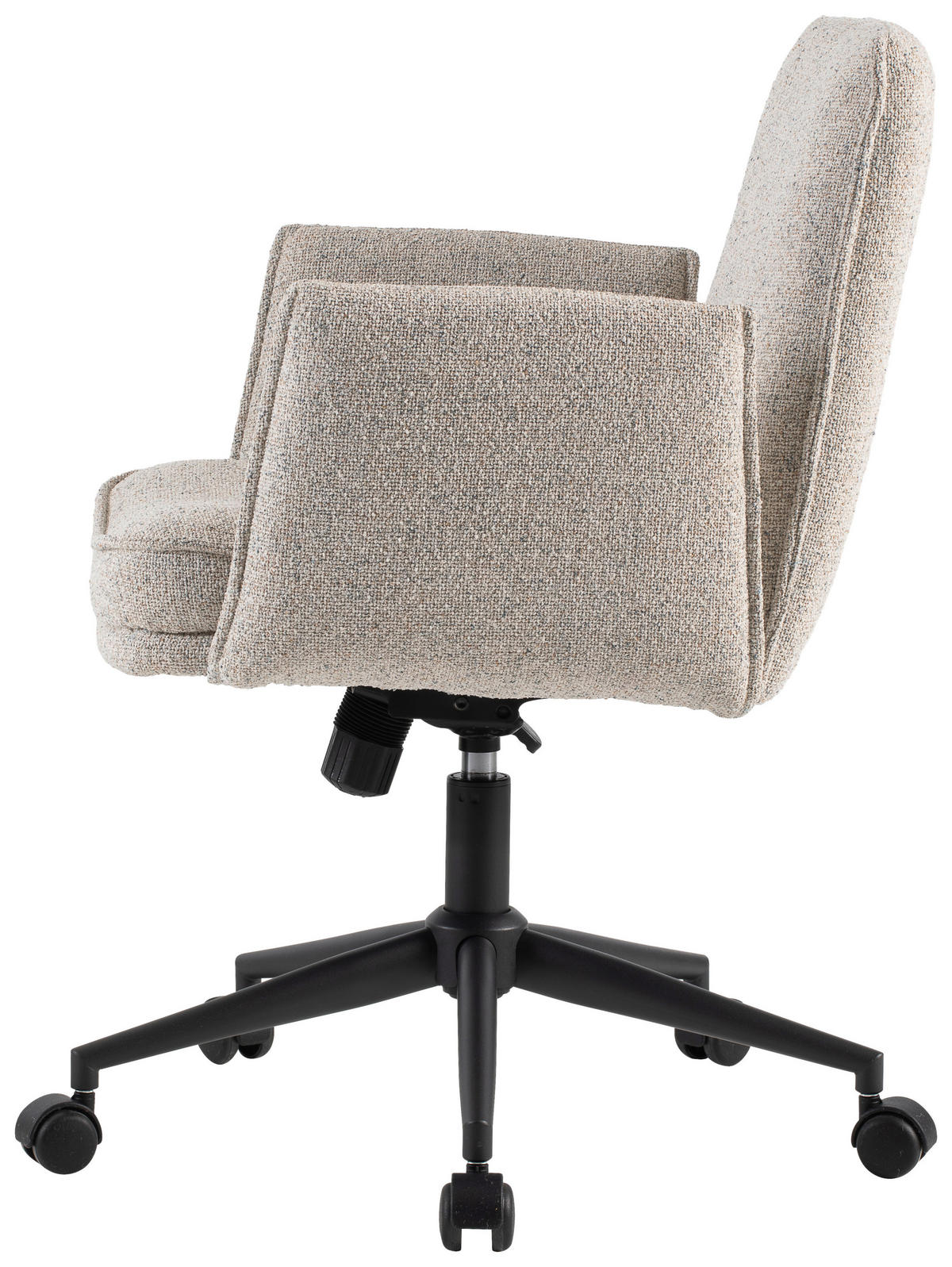DREHSTUHL Webstoff Creme, Schwarz  - Creme/Schwarz, Design, Kunststoff/Textil (63/88/95,5/65,5cm) - Venda