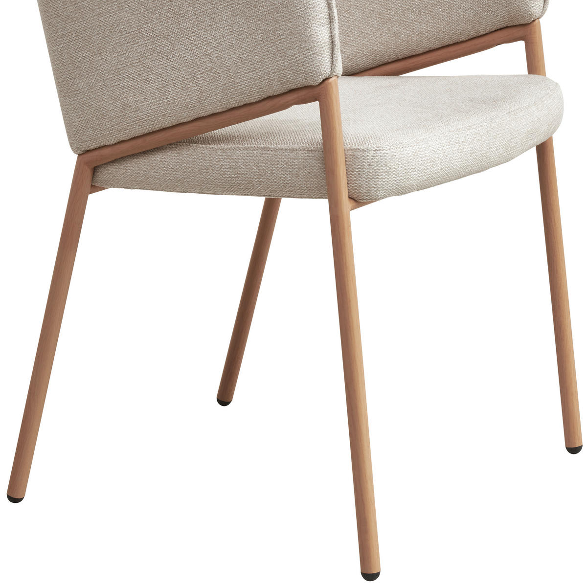 ARMLEHNSTUHL  in Eisen Webstoff  - Eichefarben/Beige, MODERN, Textil/Metall (64/85/57cm) - MID.YOU