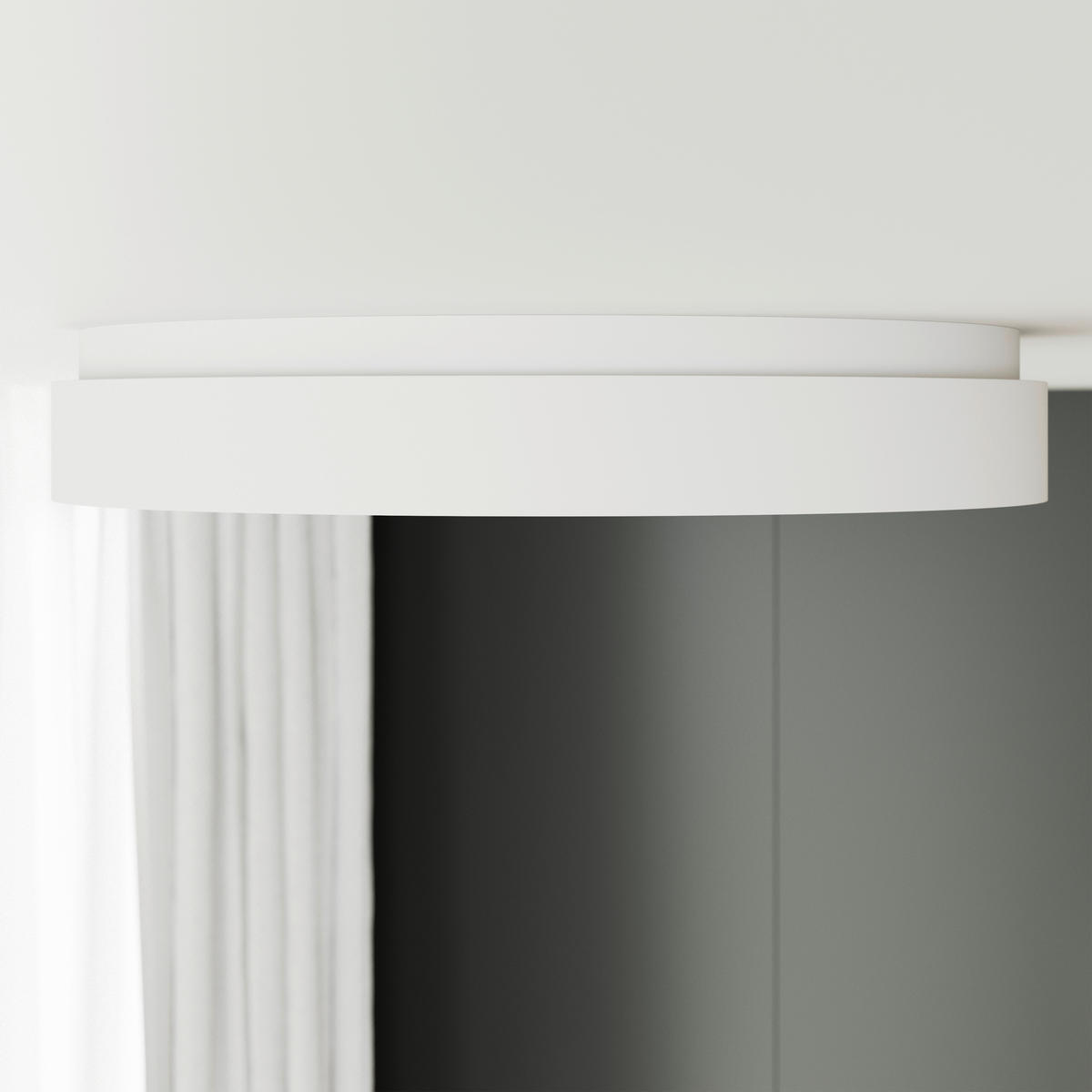 LED-DECKENLEUCHTE Nashville 48/8 cm   - Weiß/Sonoma Eiche, Basics, Kunststoff/Metall (48/8cm) - Novel