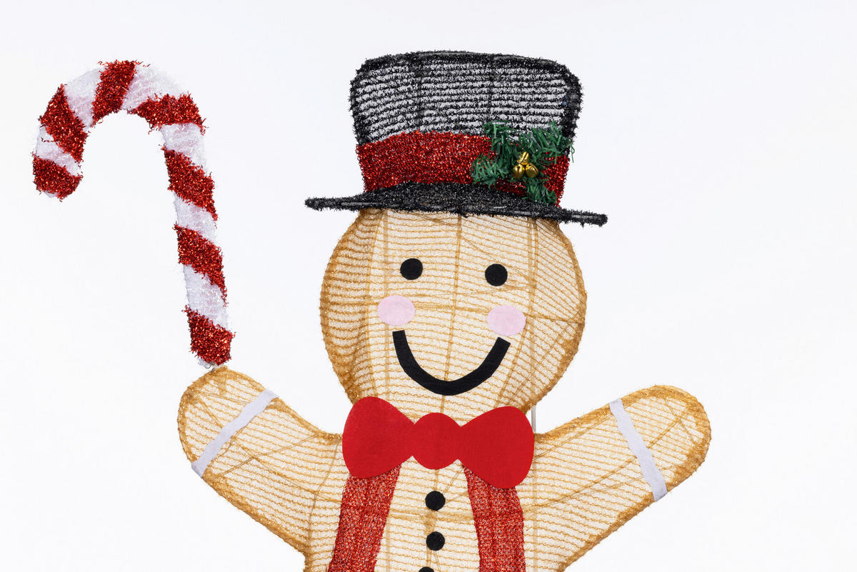LED-DEKOLEUCHTE  - Rot/Goldfarben, LIFESTYLE, Textil/Metall - X-Mas
