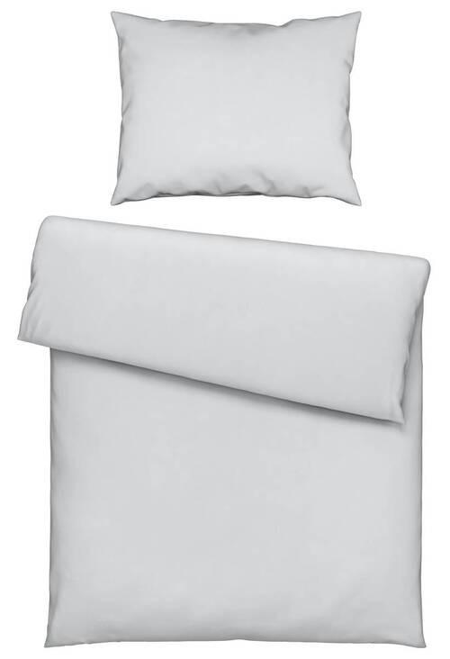 BETTWÄSCHESET Satin 160/210 cm  65 cm/100 cm  - Silberfarben, Basics, Textil (160/210cm) - Novel