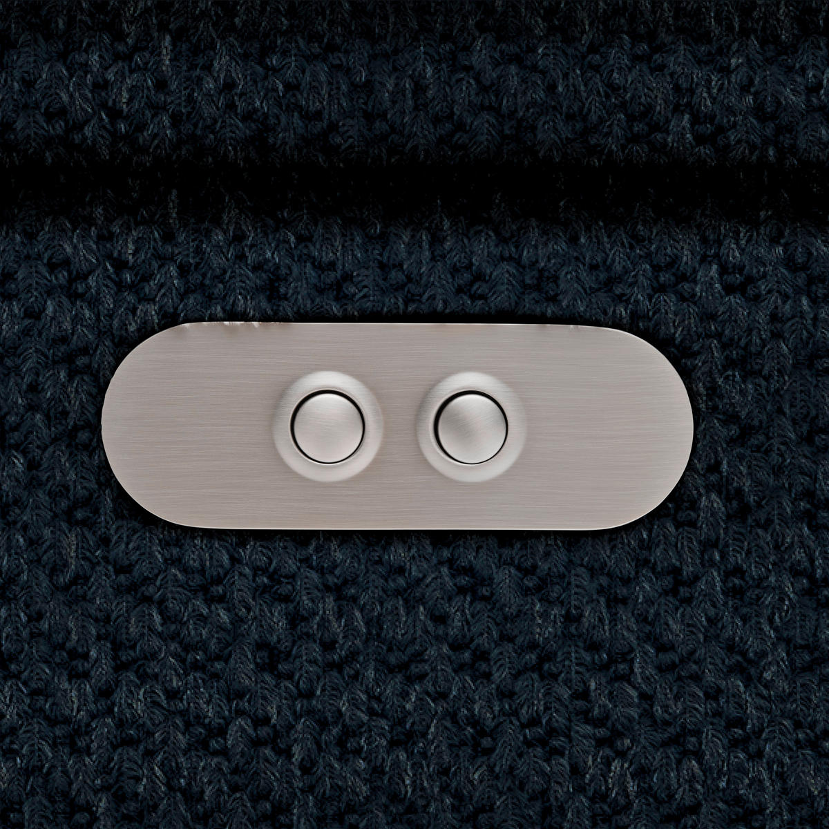 HÖRNSOFFA i chenille, vävt tyg mörkblå  - svart/mörkblå, Modern, textil/plast (283/106cm) - MID.YOU