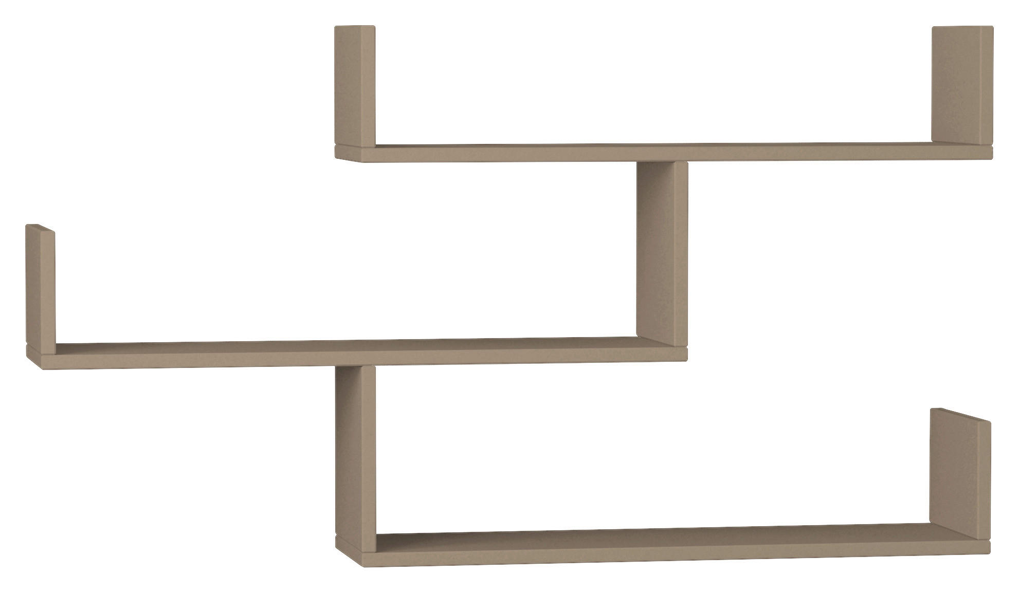 WANDREGAL 120/67/22 cm  - Beige, Design, Holzwerkstoff (120/67/22cm) - Livetastic