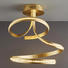 LED-DECKENLEUCHTE - Goldfarben, Design, Metall (53/43/57cm) - AMBIENTE