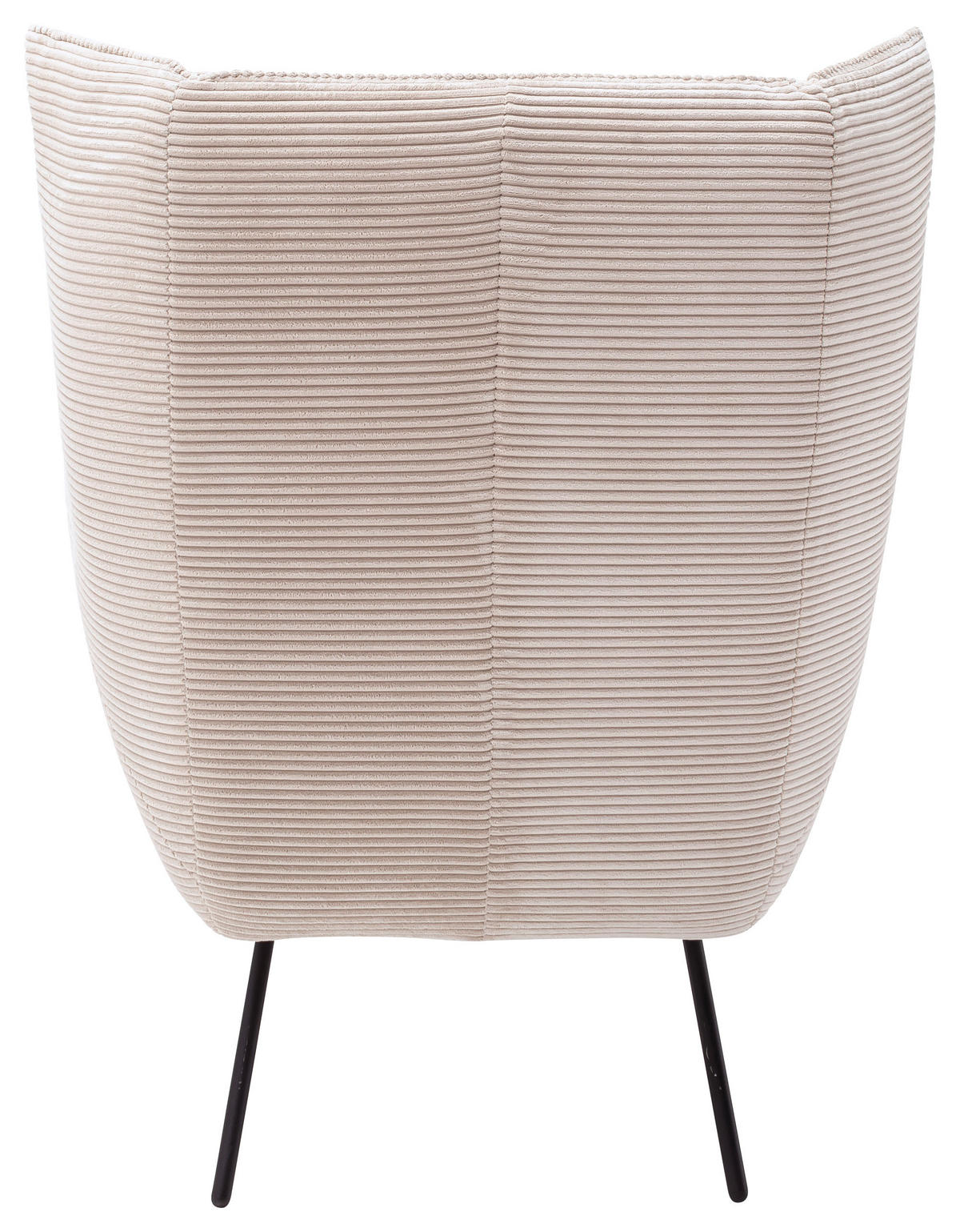 SESSEL in Cord Naturfarben  - Schwarz/Naturfarben, Design, Textil/Metall (90/112/94cm) - Pure Home Lifestyle