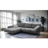 ECKSOFA in Struktur Anthrazit  - Anthrazit/Silberfarben, Design, Textil/Metall (205/324cm) - Livetastic