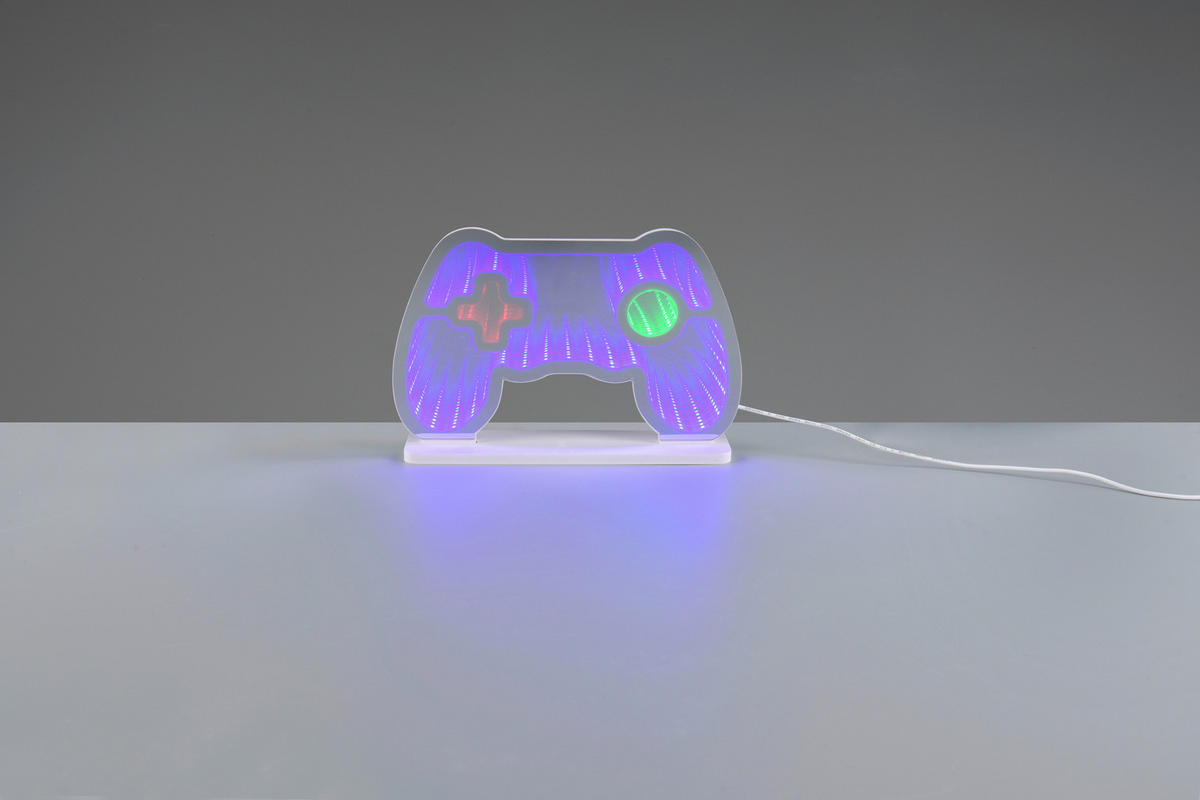 LED-DEKOLEUCHTE 24/23/23 cm  - Weiß, Design, Kunststoff/Metall (24/23/23cm) - Novel