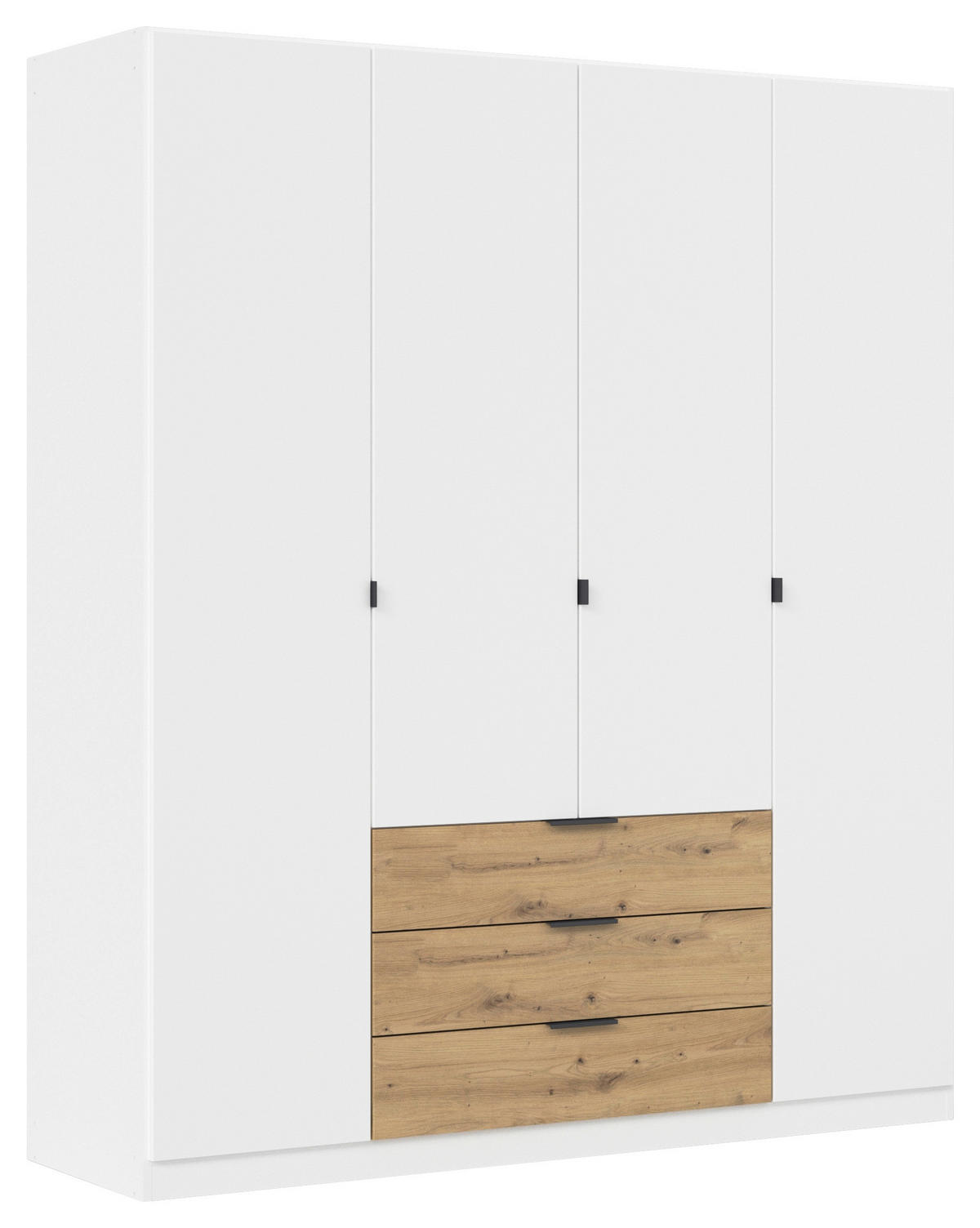 KLEIDERSCHRANK in Weiss, Eiche Artisan  - Weiss/Eiche Artisan, Basics, Holzwerkstoff/Metall (181/210/54cm) - Boxxx