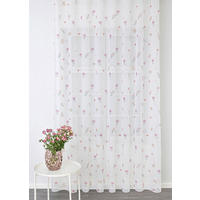 Perdea Tip Plasă  - roz antic, Basics, textil (290cm)