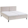 POLSTERBETT 180/200 cm,  in Beige,  - Beige/Schwarz, Basics, Holz/Textil (180/200cm) - Boxxx