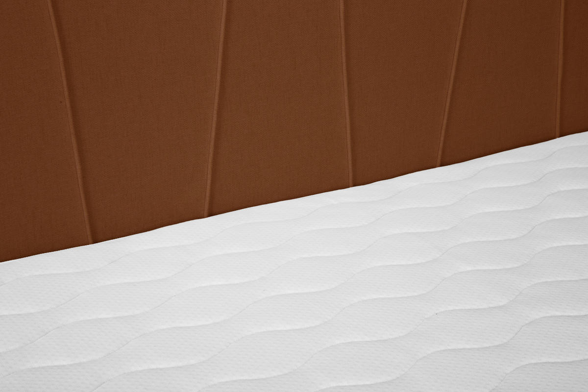 BOXSPRING-ÁGY 180/200 cm  terrakotta  - fekete/terrakotta, Modern, textil (180/200cm) - MID.YOU