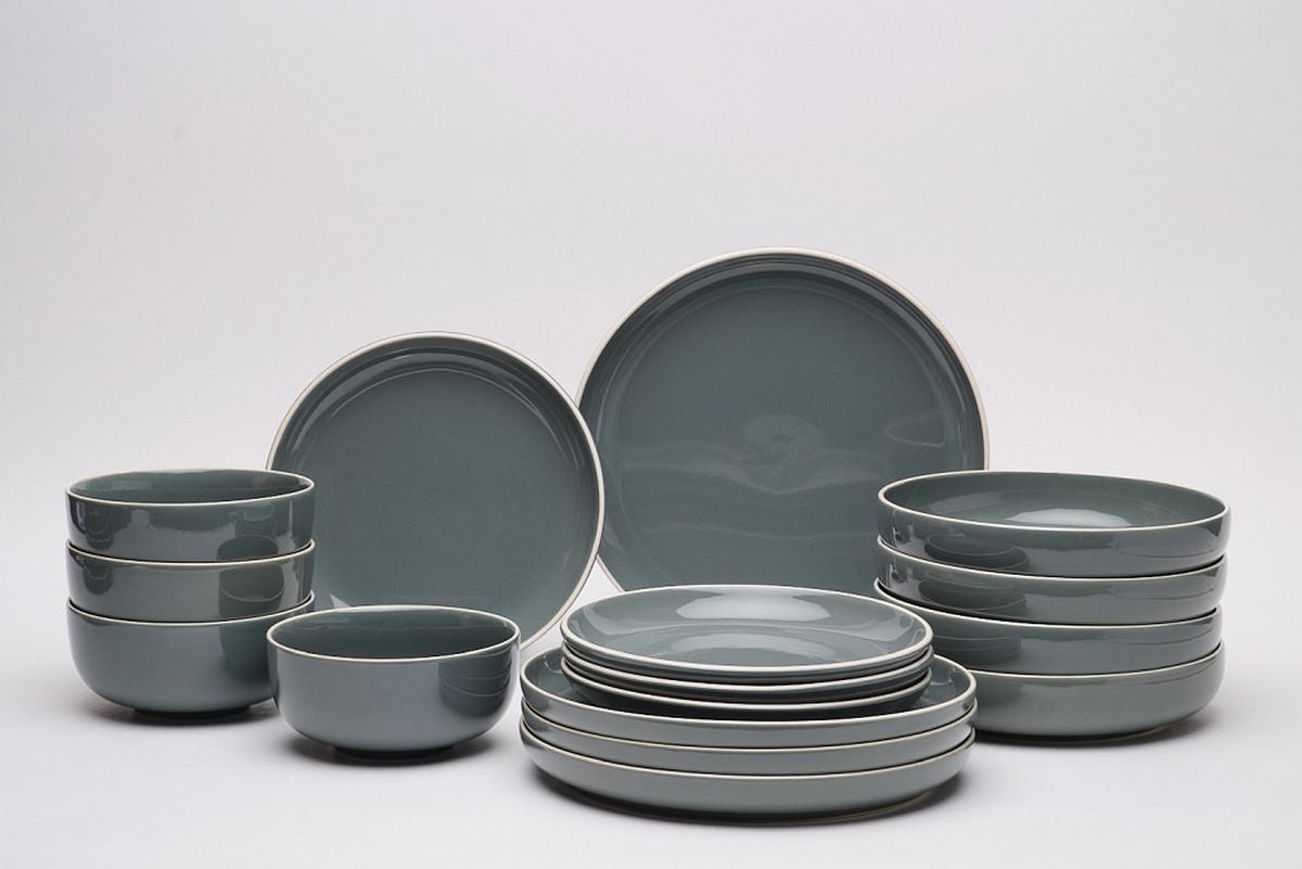 KOMBISERVICE Blau Bastia azzurro 16-teilig 4 Personen  - Blau, Trend, Keramik - Novel