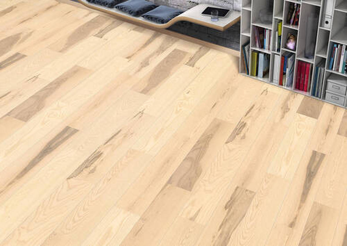 PARKETTBODEN Living by HARO PARKETT 2500 LA SL  per  m² - Weiß, Basics, Holzwerkstoff (18/108.5cm) - Living by HARO