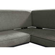 ECKBANK 235/165 cm Webstoff Schwarz, Dunkelgrau Buche massiv - Dunkelgrau/Schwarz, Basics, Holz/Textil (235/165cm) - Carryhome