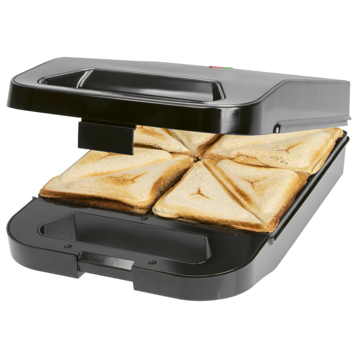 SANDWICHTOASTER  - Schwarzchrom, Trend, Metall (24,5/11,0/34,5cm) - Bomann