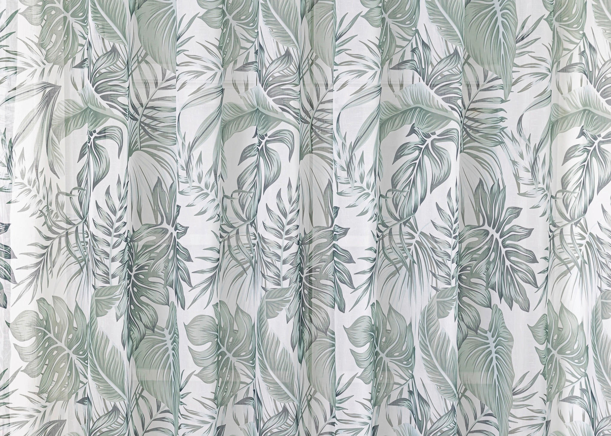 Perdea Tip Plasă  - verde, Basics, textil (295cm)