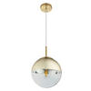 HÄNGELEUCHTE 20/120 cm    - Transparent/Goldfarben, Design, Glas/Metall (20/120cm) - Globo