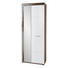 GARDEROBENSCHRANK 77/202/38 cm - Chromfarben/Weiß, LIFESTYLE, Glas/Holzwerkstoff (77/202/38cm) - Hom`in GARDEROBENSCHRANK 77/202/38 cm - Chromfarben/Weiß, LIFESTYLE, Glas/Holzwerkstoff (77/202/38cm) - Hom`in