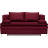 BOXSPRINGSOFA in Webstoff Bordeaux  - Chromfarben/Bordeaux, Design, Textil/Metall (200/93/107cm) - Novel