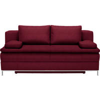 BOXSPRINGSOFA  mit Stoffauswahl Webstoff Bordeaux  - Chromfarben/Bordeaux, Design, Textil/Metall (200/93/107cm) - Novel