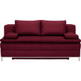 BOXSPRINGSOFA Centa in Webstoff Bordeaux  - Chromfarben/Bordeaux, Design, Textil/Metall (200/93/107cm) - Novel