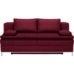 BOXSPRINGSOFA in Webstoff Bordeaux  - Chromfarben/Bordeaux, Design, Textil/Metall (200/93/107cm) - Novel