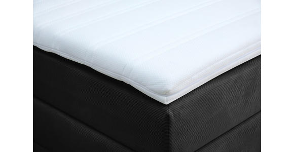 BOXSPRINGBETT 160/200 cm  in Schwarz  - Schwarz, KONVENTIONELL, Textil/Metall (160/200cm) - Carryhome