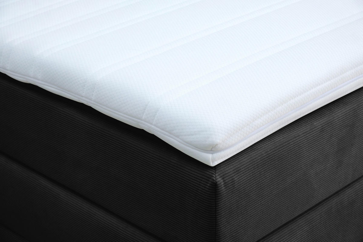 BOXSPRINGBETT 180/200 cm  in Schwarz  - Schwarz, KONVENTIONELL, Textil/Metall (180/200cm) - Carryhome