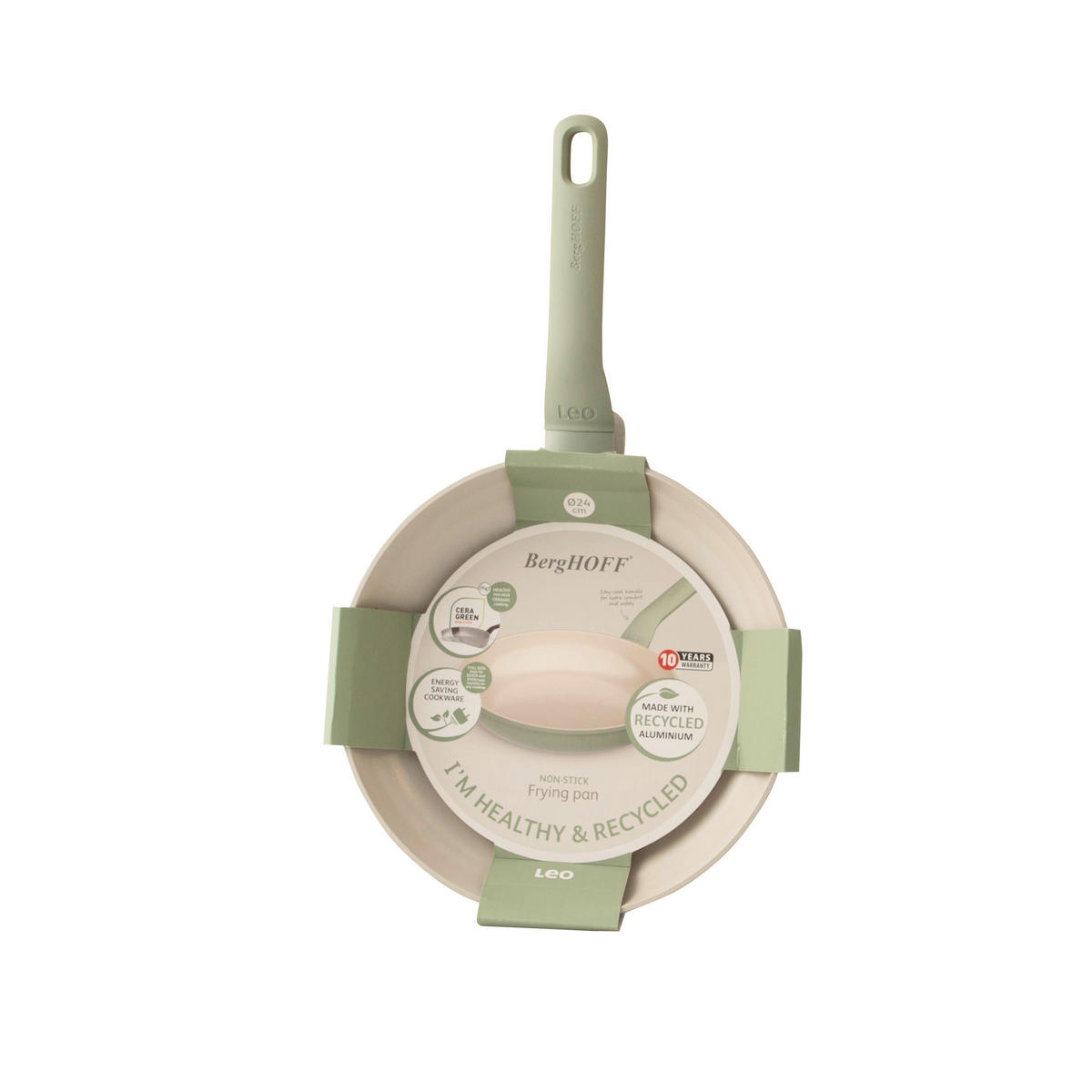 BRATPFANNE Leo  - Salbeigrün, Basics, Metall (24/4cm) - BergHOFF