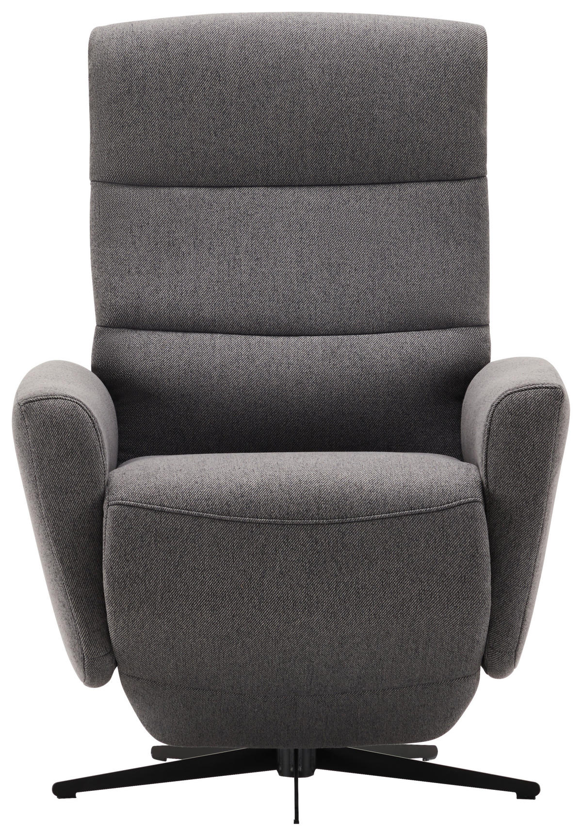 RELAXSESSEL Webstoff Fußteilverstellung    - Dunkelgrau/Schwarz, Design, Textil/Metall (76/104/77cm) - Livetastic