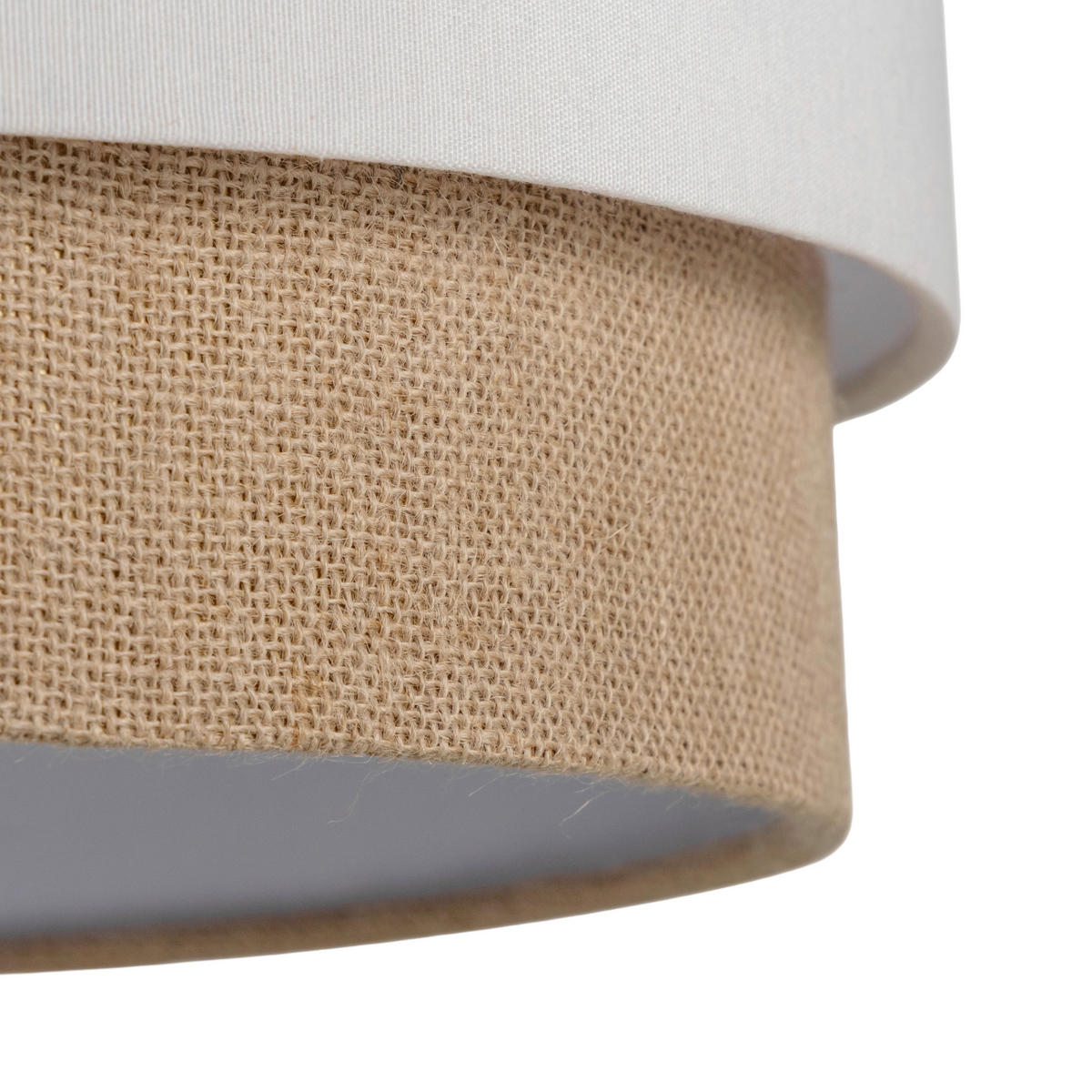 HÄNGELEUCHTE 45/120 cm  - Naturfarben/Weiß, Trend, Kunststoff/Textil (45/120cm) - Collett's Monde