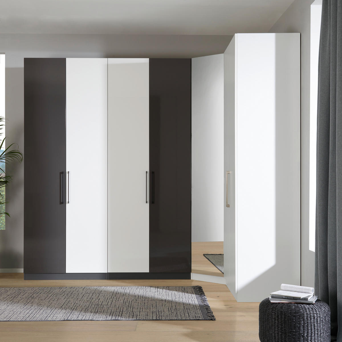 KORPUS ORMARA ZA ODJEĆU  bijela  91/242/57 cm    - bijela, Konvencionalno, drvni materijal (91/242/57cm) - Hom`in