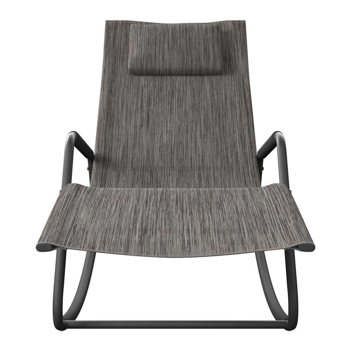 SCHAUKELLIEGE 57/81/143 cm  - Anthrazit/Grau, Design, Textil/Metall (57/81/143cm) - Ambia Garden