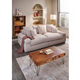 BIGSOFA Cord Naturfarben  - Schwarz/Naturfarben, Design, Kunststoff/Textil (260/90/140cm) - Ambia Home