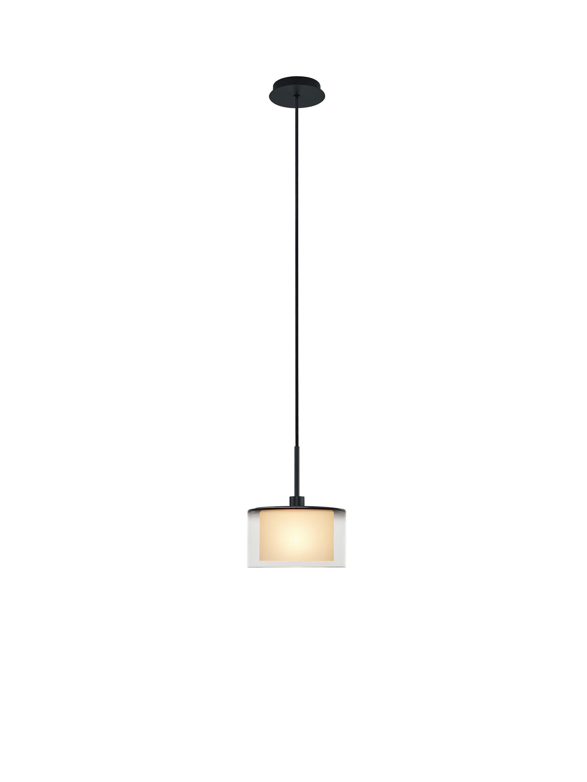 HÄNGELEUCHTE Karl 20/150 cm   - Schwarz, Design, Glas/Metall (20/150cm) - Bankamp