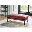 3-SITZER-SOFA in Velours Dunkelrot  - Beige/Schwarz, Design, Textil/Metall (222/89/104cm) - Dieter Knoll