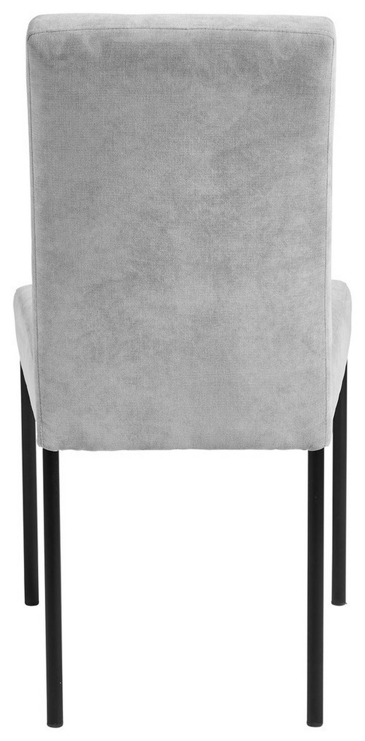 SZÉK fém, textil szürke, fekete  - fekete/szürke, Design, textil/fém (46/91/61cm) - Xora