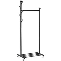 KLEIDERWAGEN in Schwarz 68/170/43 cm   - Schwarz, Modern, Metall (68/170/43cm) - PBJ