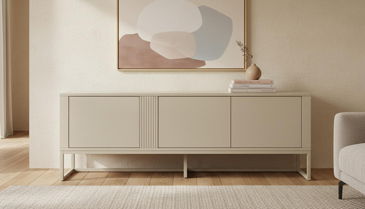 TV-BÄNK  150/55/40 cm  möbler i samma serie finns att köpa till, stående  - kashmir, Trend, metall/trämaterial (150/55/40cm) - Milino
