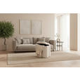 HOCKER Chenille Creme  - Creme, Design, Textil (43/46/43cm) - Xora