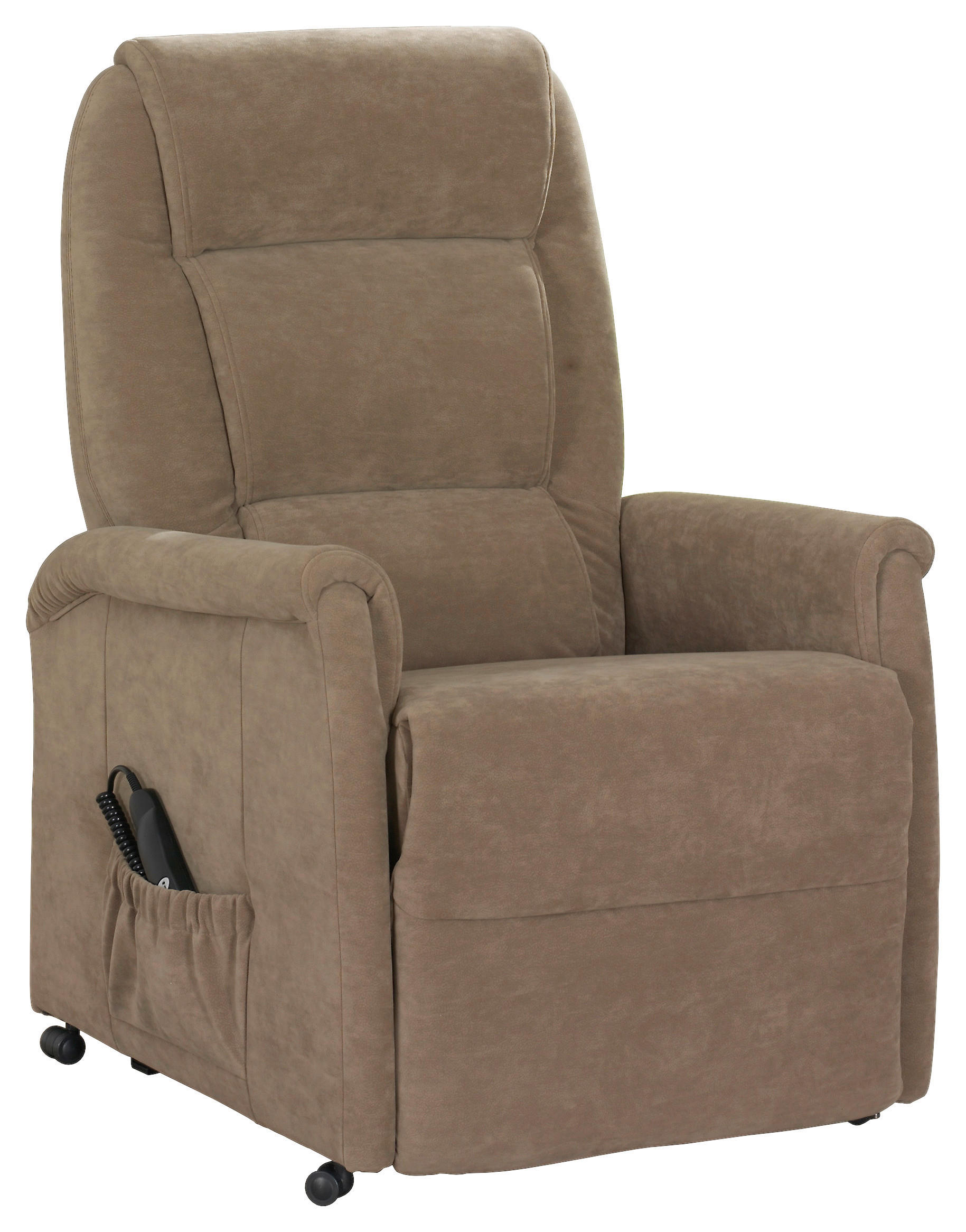 FERNSEHSESSEL in Velours Schlammfarben  - Schlammfarben, KONVENTIONELL, Kunststoff/Textil (69/105/82cm) - Himolla